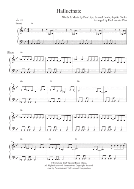 Hallucinate (arr. Paul van der Plas)