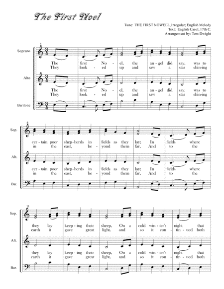 The First Noel (arr. Tom Dwight)