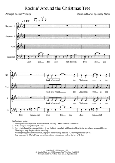 Rockin' Around The Christmas Tree (arr. John Wernega)