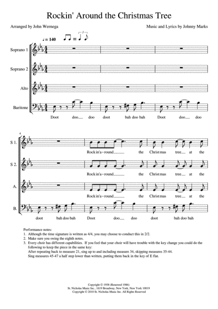 Rockin' Around The Christmas Tree (arr. John Wernega)