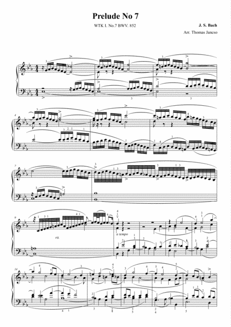 Prelude and Fugue in E? major BWV 852 (arr. Thomas Jancso)