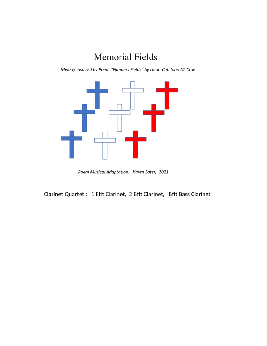 Memorial Fields,  for Clarinet Quartet