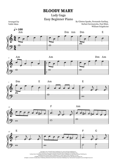 Bloody Mary (arr. Valdir Maia)