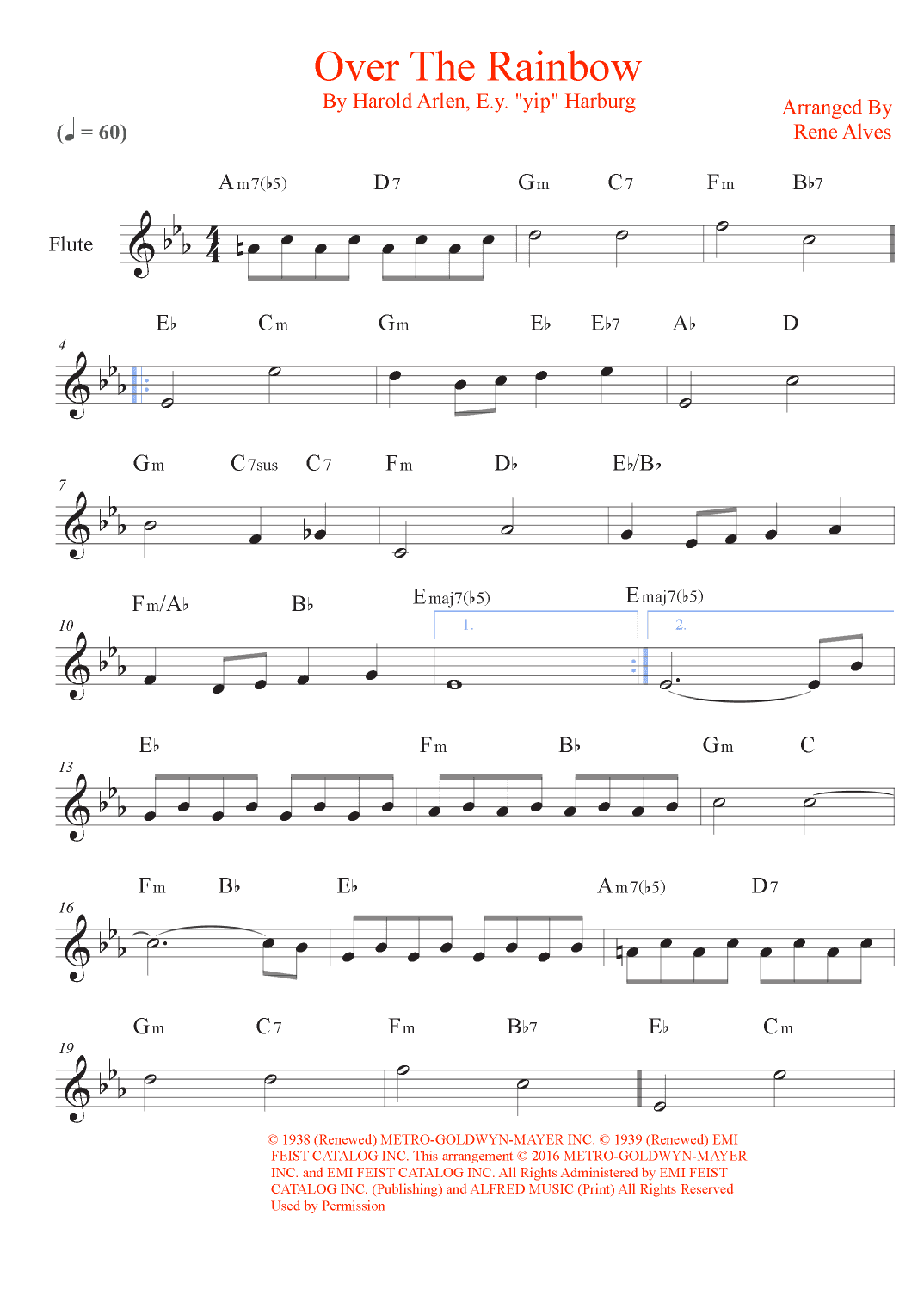 Over The Rainbow (arr. Rene Alves)