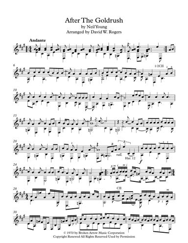 After The Gold Rush (arr. David W. Rogers)