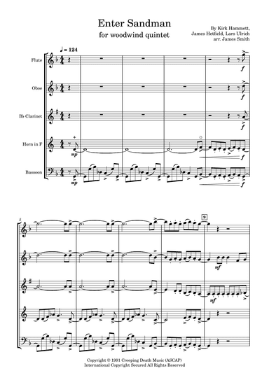 Enter Sandman (arr. James Smith)