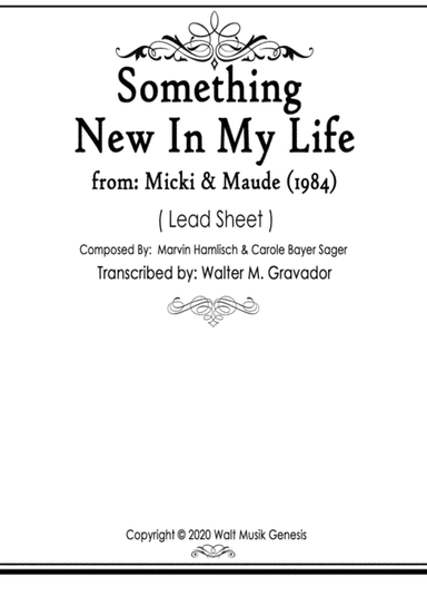 Micki And Maude Something New In My Life (arr. Walter M. Gravador)