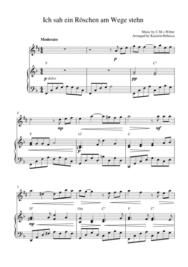 Ich sah ein Röschen am Wege stehn (arr. Kaiserin Rebecca)