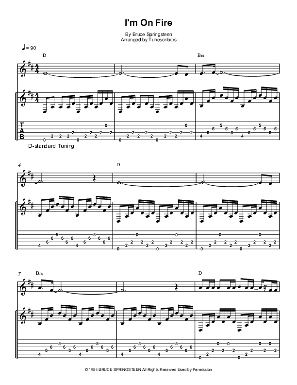 I'm On Fire (arr. Tunescribers)