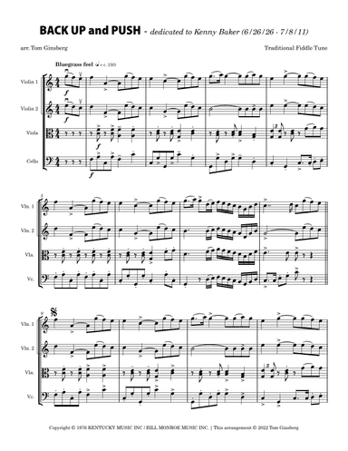 Back Up And Push (arr. Tom Ginsberg)