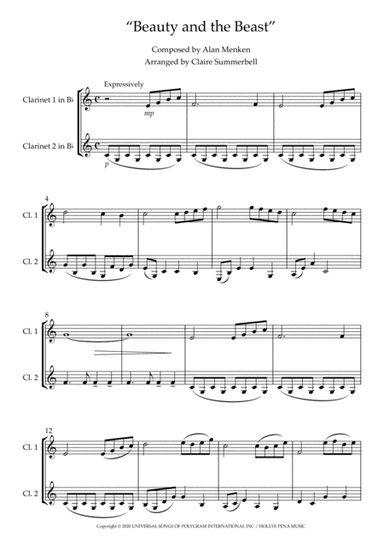 Beauty And The Beast (arr. Claire Summerbell)