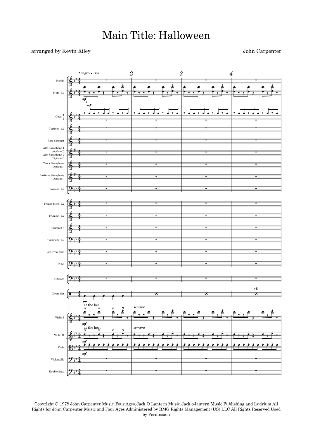 Halloween Theme (arr. Kevin Riley)