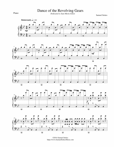 Dance of the Revolving Gears - for piano