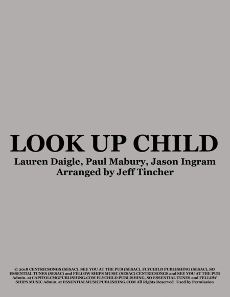 Look Up Child (arr. Jeff Tincher)