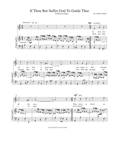 If Thou But Suffer God To Guide Thee (arr. James Sclater)