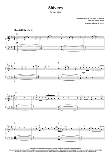 Shivers (arr. Bernardo Pereira)