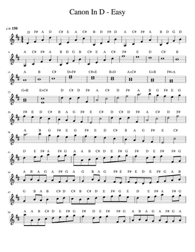 Canon in D Easy (arr. William McClintock)
