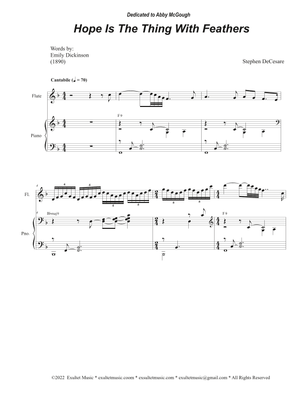 Hope Is The Thing With Feathers (SATB)