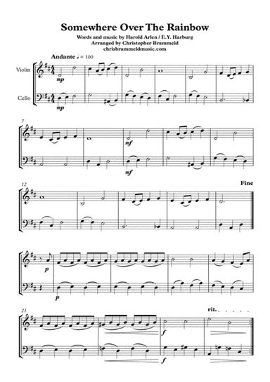 Over The Rainbow (arr. Christopher Brammeld)