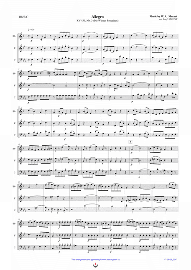 Allegro (from Die Wiener Sonatinen) (arr. Josef STASTNY)