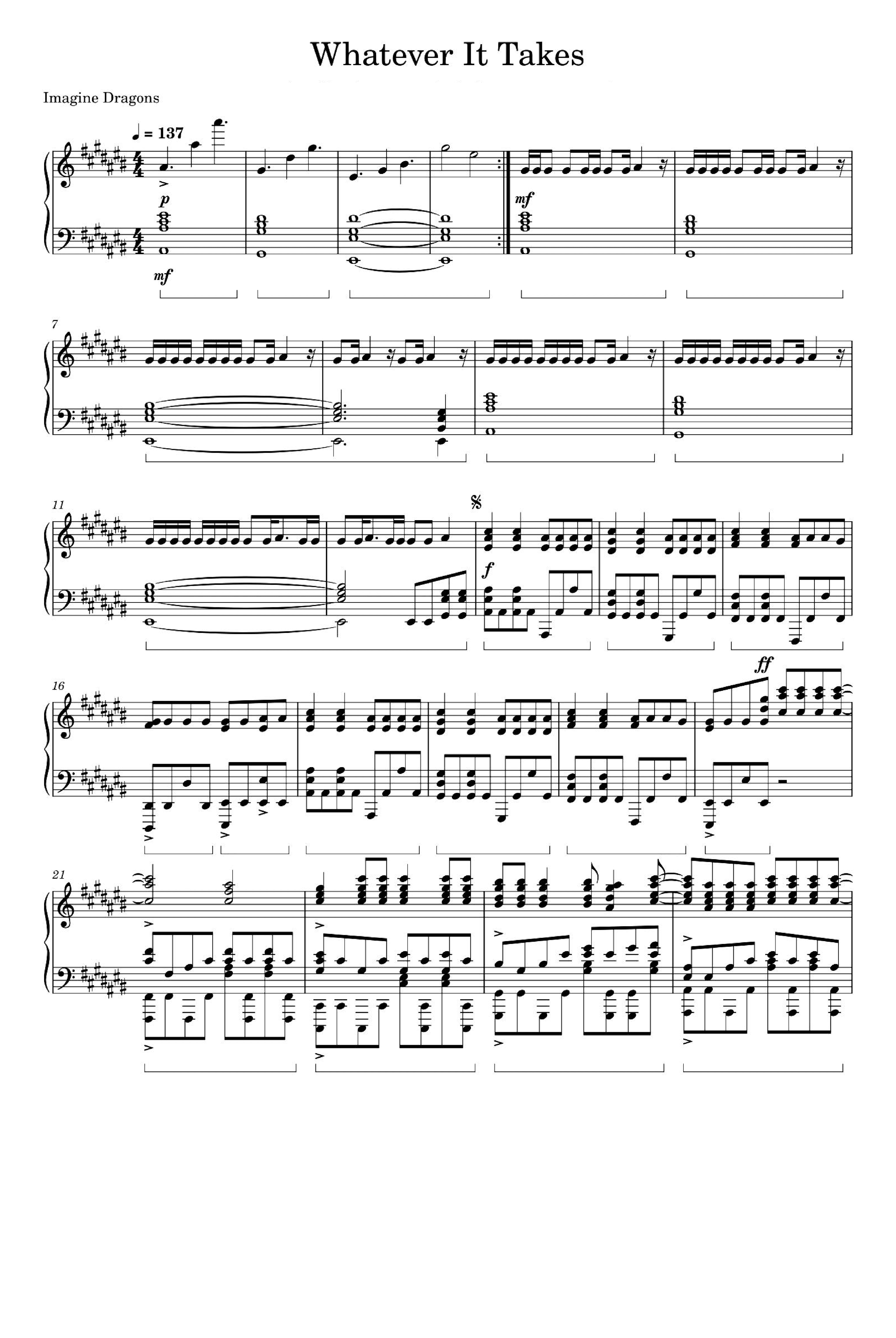 Whatever It Takes (arr. Imagine Dragons)
