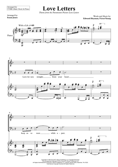Love Letters (arr. Ieuan Jones)