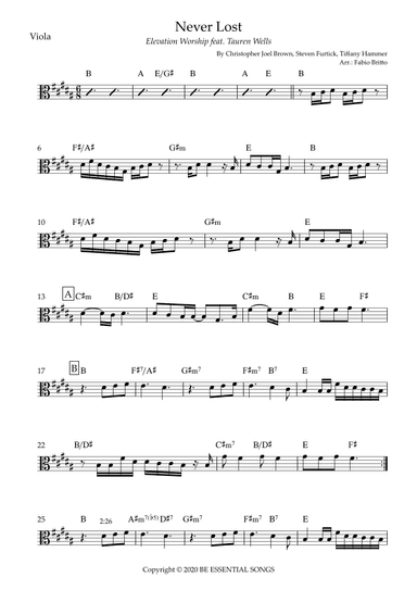 Never Lost (arr. Fabio Britto)