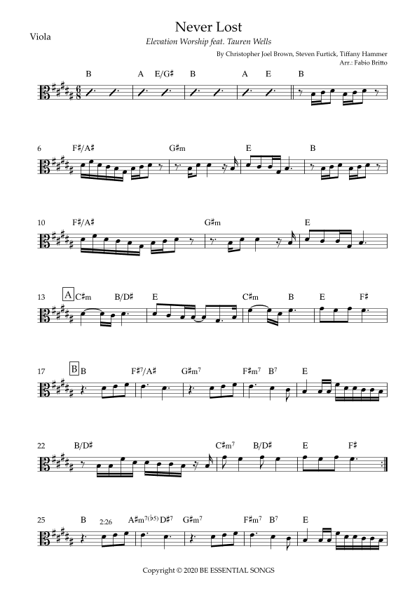 Never Lost (arr. Fabio Britto)