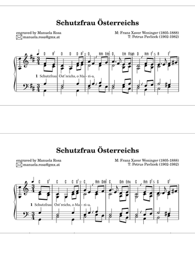 Schutzfrau Österreichs (arr. Manuela Rosa)
