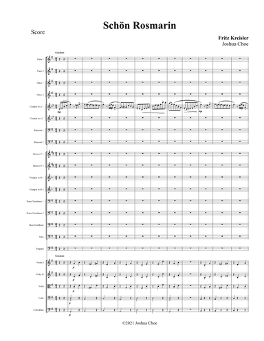 Schön Rosmarin ("Fair Rosemary") (arr. Joshua Choe)