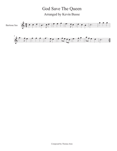 God Save The Queen - Bari Sax (arr. Kevin Busse)