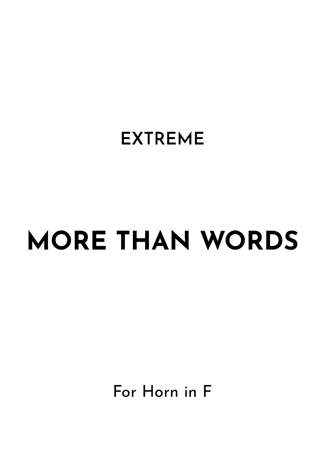 More Than Words (arr. Jireh J.)