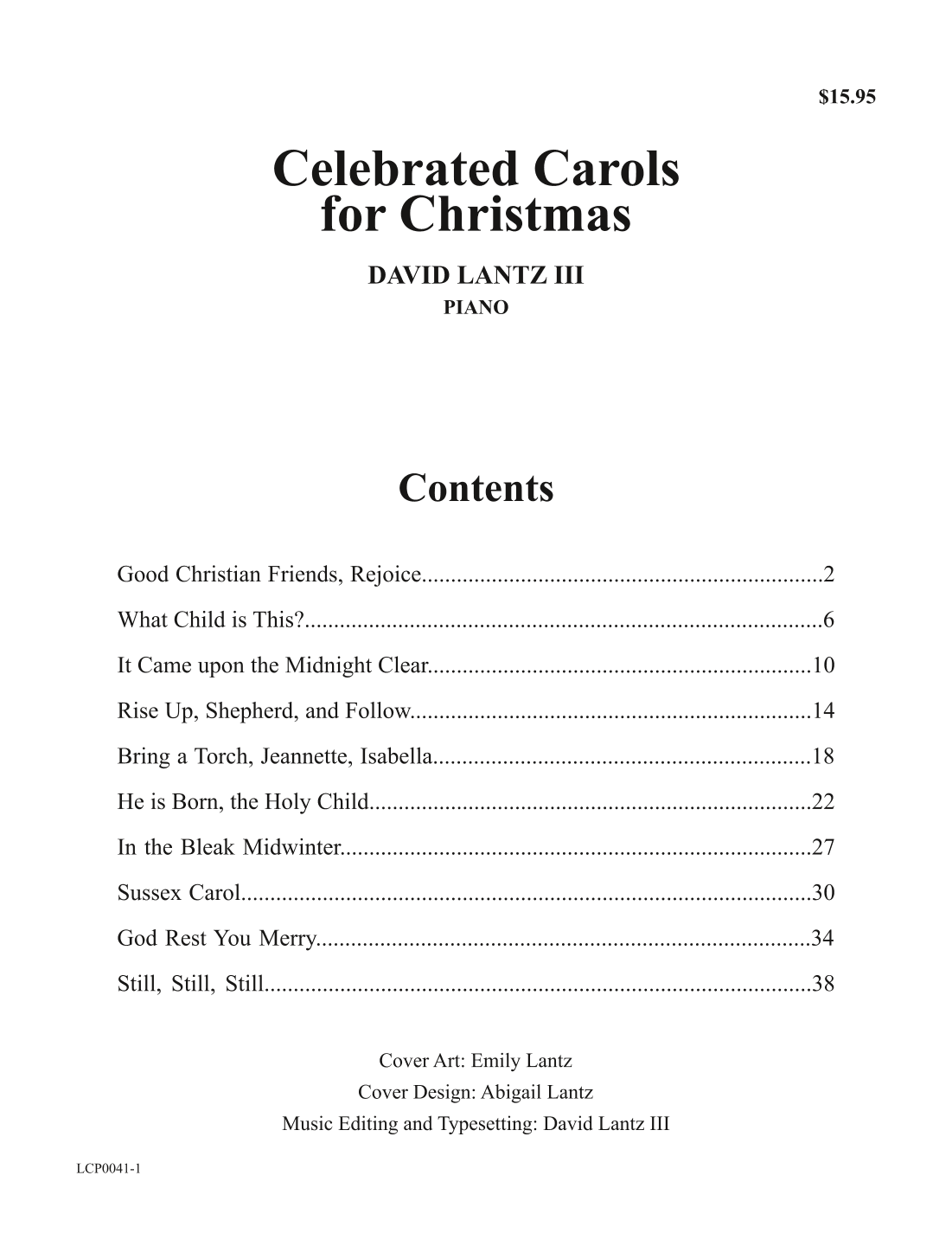 Celebrated Carols for Christmas (arr. David Lantz III)