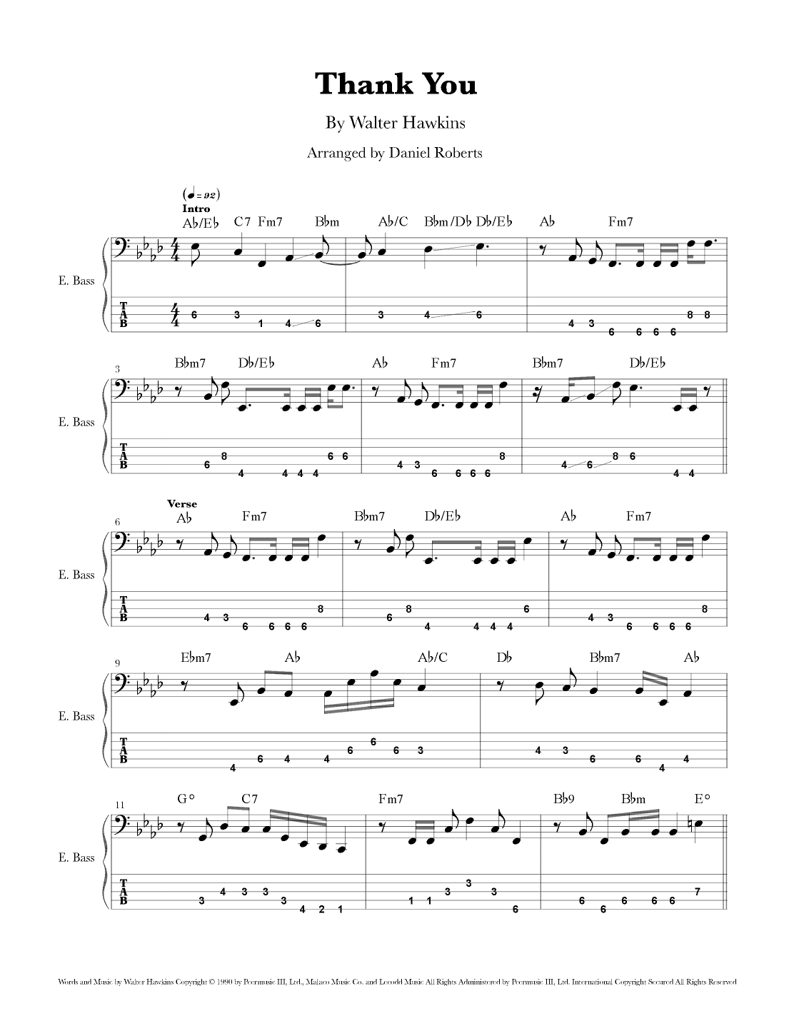 Thank You (arr. Daniel Roberts)