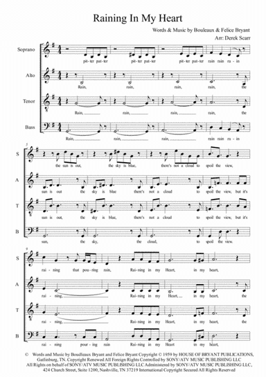 Raining In My Heart (arr. Derek Scarr)