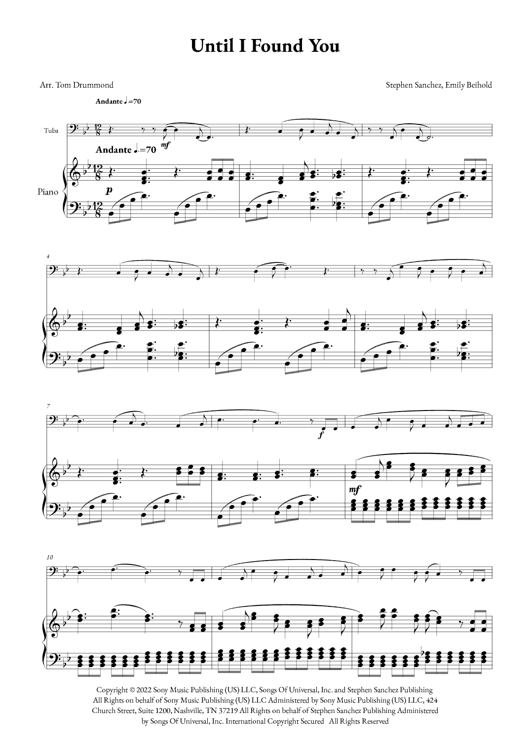Until I Found You (arr. Tom Drummond)