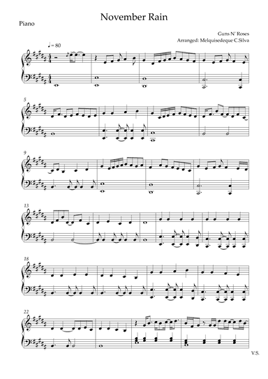 November Rain (arr. Melquisedeque C.Silva)