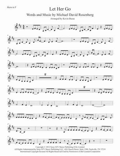 Let Her Go (arr. Kevin Busse)