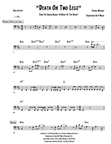 Death On Two Legs (arr. Accubass)