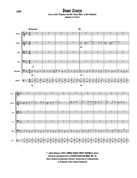 Danke Schoen (arr. Tim Olt)