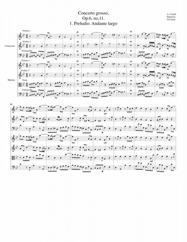 Concerto grosso, Op.6, no.11 (original) (arr. Gil Garty)