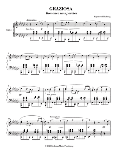 Graziosa (Romance without words) - Thalberg (arr. Theoria Music)