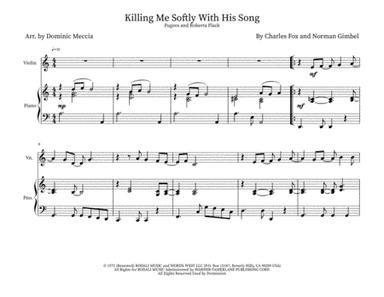 Killing Me Softly With His Song (arr. Dominic Meccia)