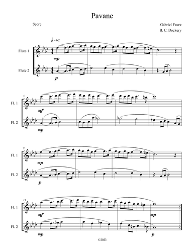 Pavane (Flute Duet) (arr. B. C. Dockery)