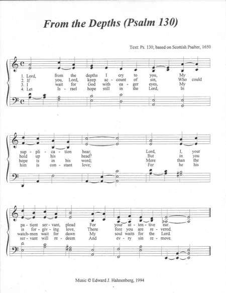 From the Depths (Psalm 30)