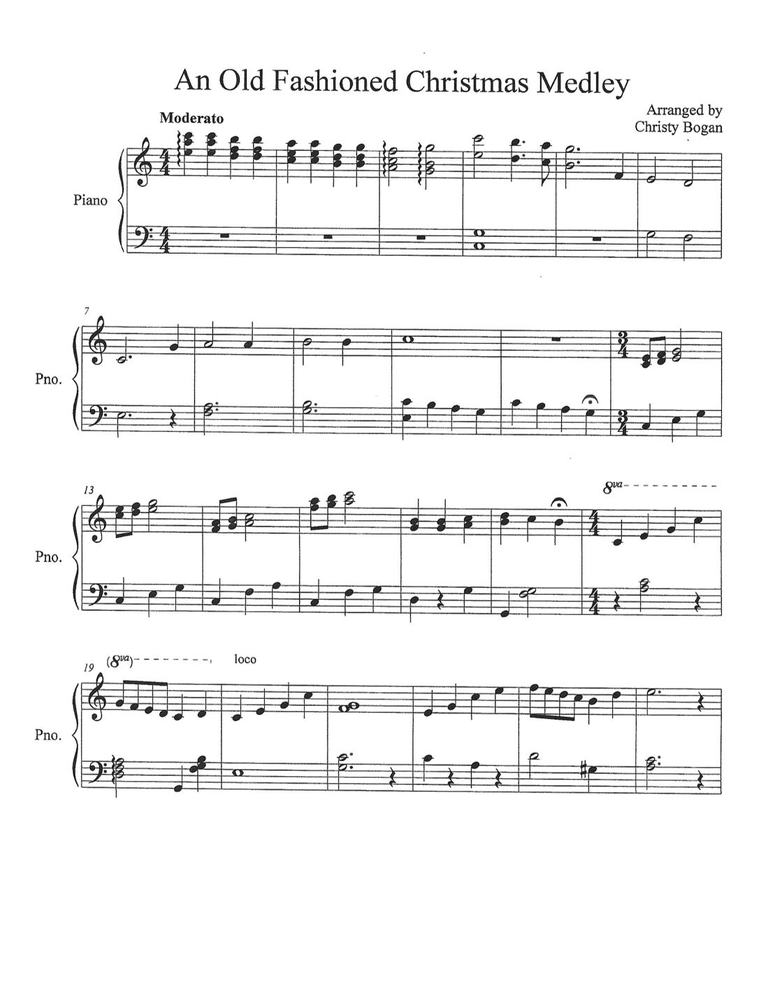 An Old Fashioned Christmas Medley (arr. Christy Bogan)