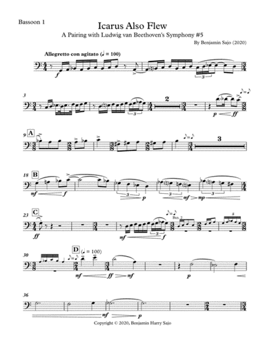 Icarus Also Flew: A Pairing with Beethoven's Symphony #5 - Bassoon 1
