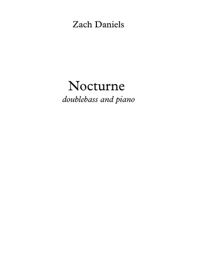Nocturne for Double Bass