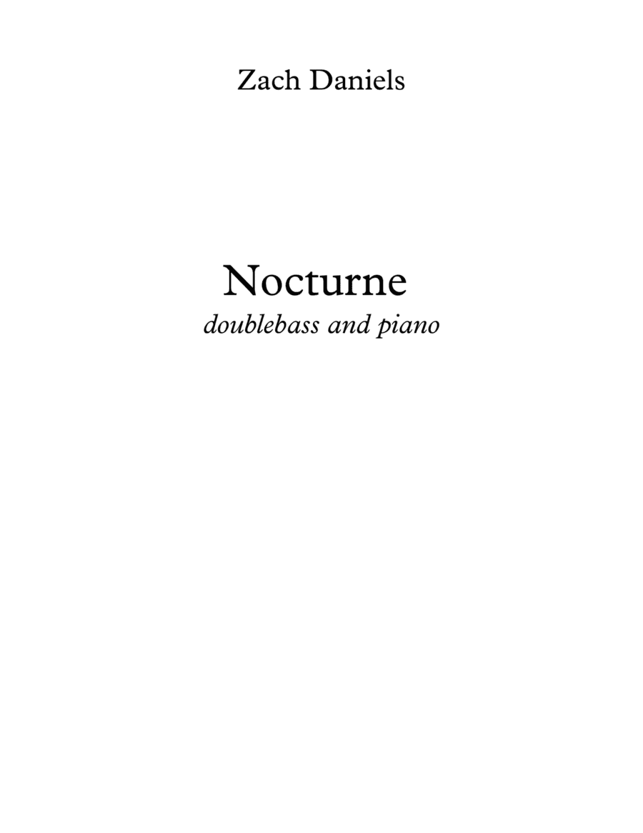 Nocturne for Double Bass