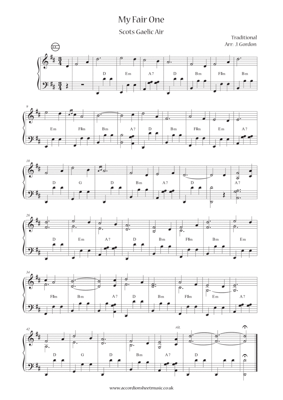 My Fair One (arr. Julia Gordon)
